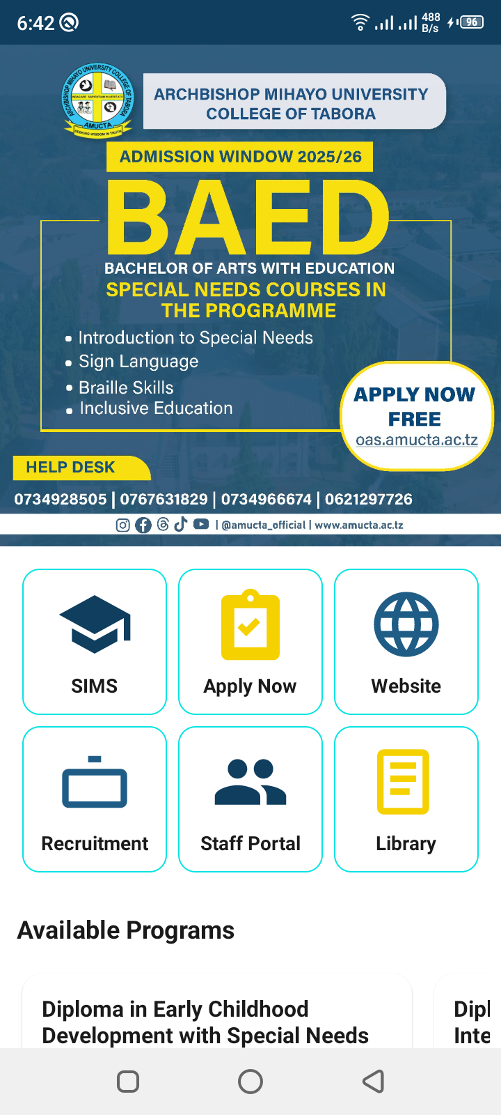 AMUCTA android APP screenshot