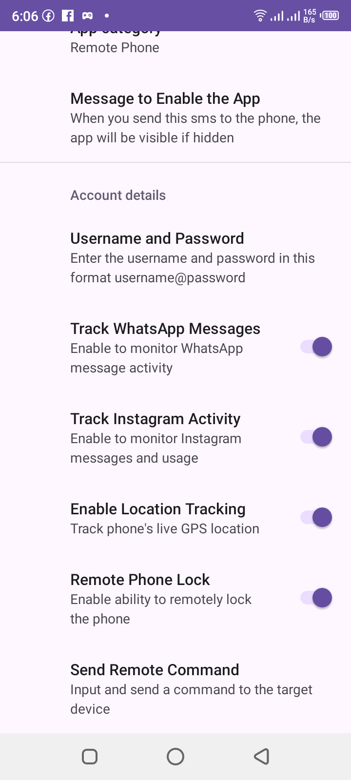 Remote Control Android app screenshot